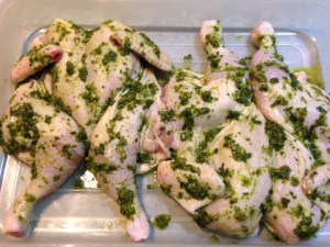 Spatchcock marinating - herb it up!