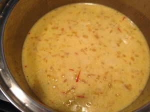 Sauce before the parsley is added