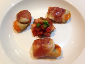 Scallops proscuitto
