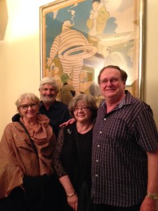 Four VERY satisfied Bibendum diners